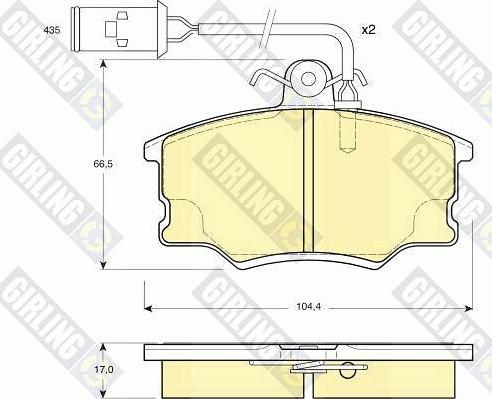 Girling 6110541 - Гальмівні колодки, дискові гальма avtolavka.club