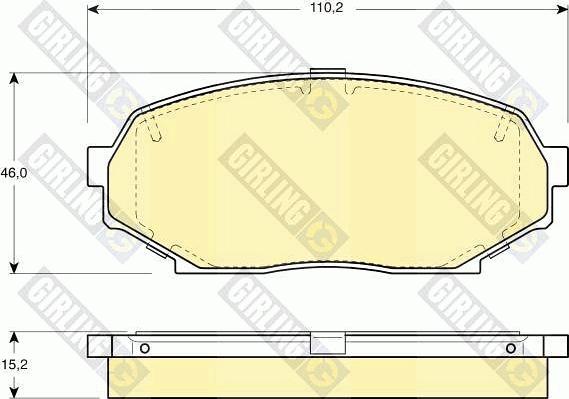 Girling 6110289 - Гальмівні колодки, дискові гальма avtolavka.club