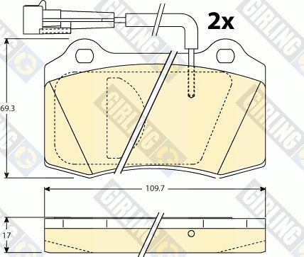 Girling 6111919 - Гальмівні колодки, дискові гальма avtolavka.club