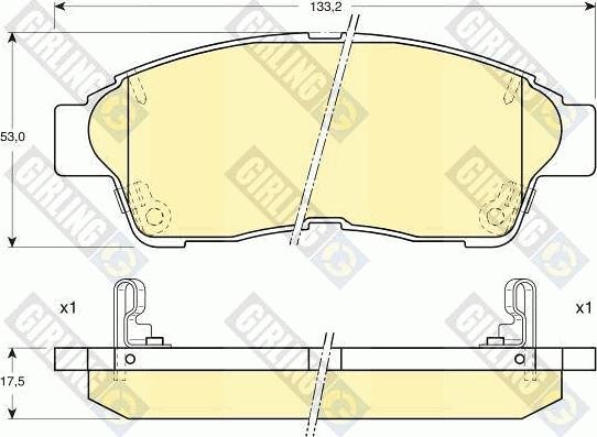 Girling 6111439 - Гальмівні колодки, дискові гальма avtolavka.club