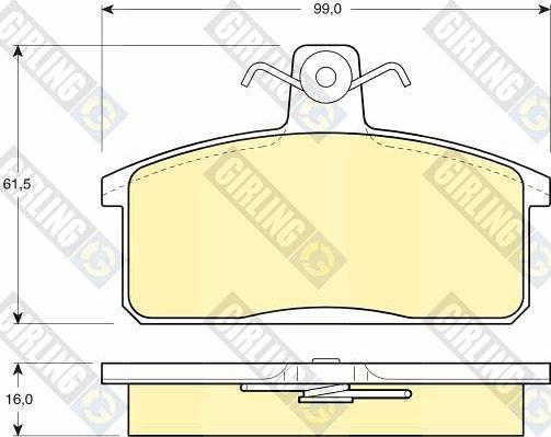 Girling 6111651 - Гальмівні колодки, дискові гальма avtolavka.club