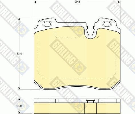 Girling 6111612 - Гальмівні колодки, дискові гальма avtolavka.club