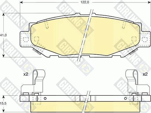 Girling 6111859 - Гальмівні колодки, дискові гальма avtolavka.club