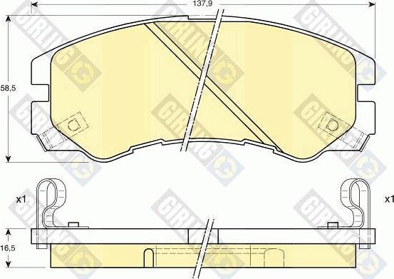 Girling 6111869 - Гальмівні колодки, дискові гальма avtolavka.club