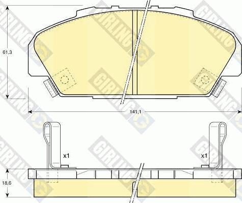 Girling 6111379 - Гальмівні колодки, дискові гальма avtolavka.club