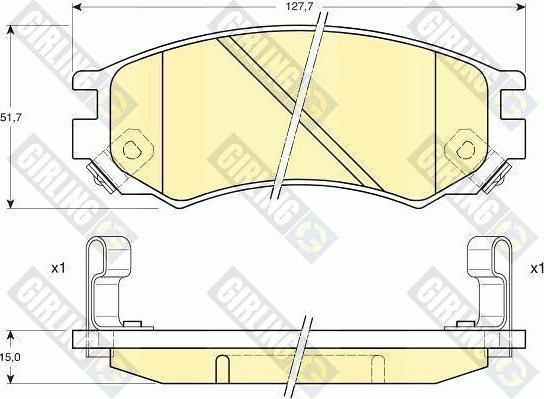 Girling 6111759 - Гальмівні колодки, дискові гальма avtolavka.club