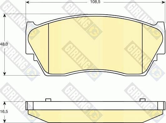 Girling 6111709 - Гальмівні колодки, дискові гальма avtolavka.club