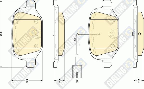 Girling 6118941 - Гальмівні колодки, дискові гальма avtolavka.club