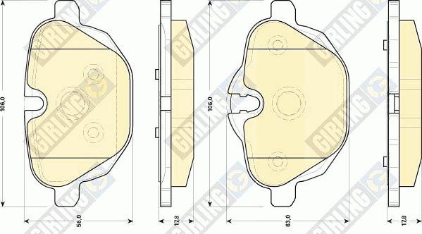 Girling 6118404 - Гальмівні колодки, дискові гальма avtolavka.club