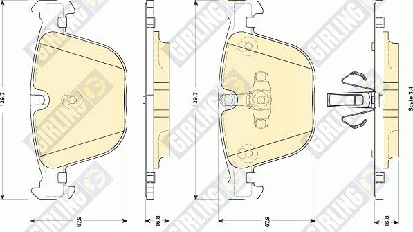 Girling 6118572 - Гальмівні колодки, дискові гальма avtolavka.club