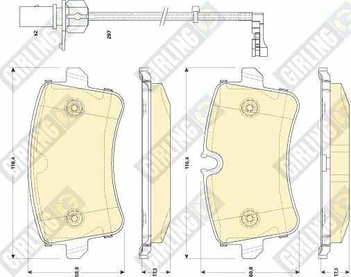 Girling 6118661 - Гальмівні колодки, дискові гальма avtolavka.club