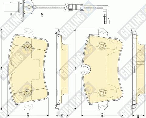 Girling 6118671 - Гальмівні колодки, дискові гальма avtolavka.club