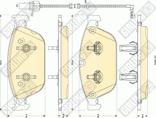 Girling 6118842 - Гальмівні колодки, дискові гальма avtolavka.club