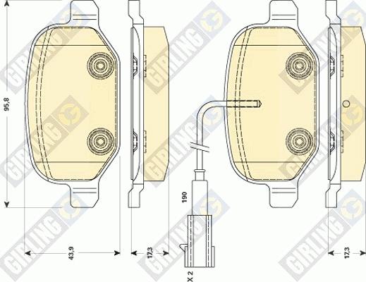 Girling 6118811 - Гальмівні колодки, дискові гальма avtolavka.club