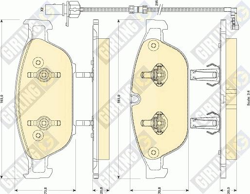 Girling 6118832 - Гальмівні колодки, дискові гальма avtolavka.club