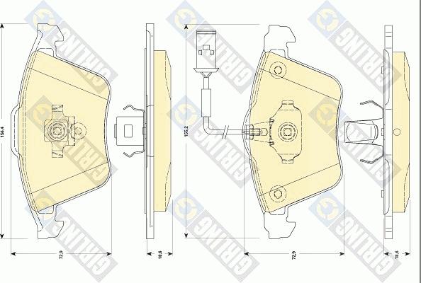 Girling 6118322 - Гальмівні колодки, дискові гальма avtolavka.club