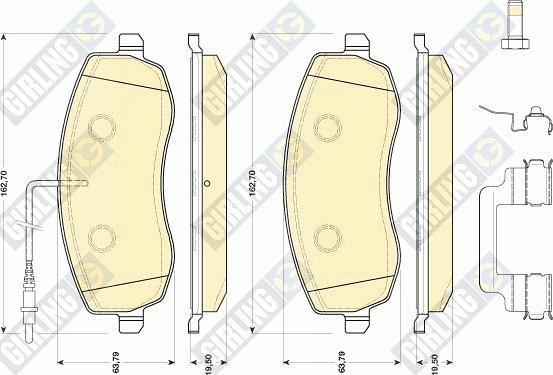 Girling 6118201 - Гальмівні колодки, дискові гальма avtolavka.club