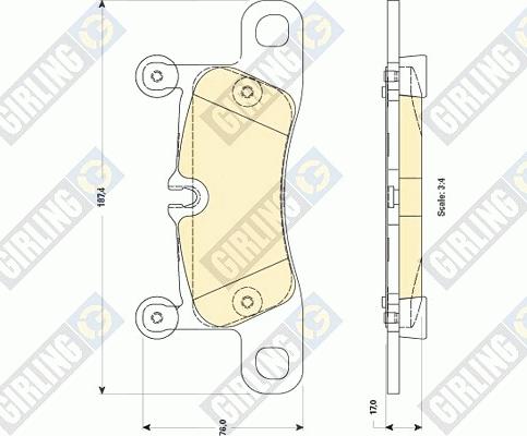 Girling 6118759 - Гальмівні колодки, дискові гальма avtolavka.club