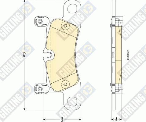 Girling 6118769 - Гальмівні колодки, дискові гальма avtolavka.club