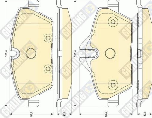 Girling 6118701 - Гальмівні колодки, дискові гальма avtolavka.club