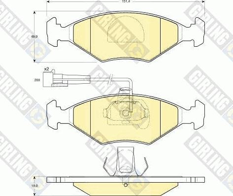 Girling 6113932 - Гальмівні колодки, дискові гальма avtolavka.club