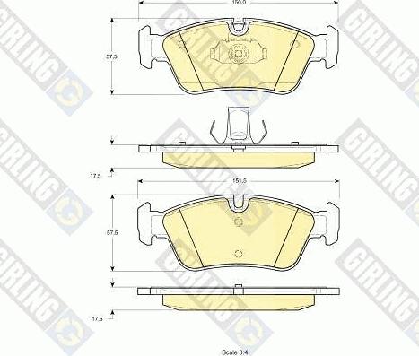 Girling 6113482 - Гальмівні колодки, дискові гальма avtolavka.club