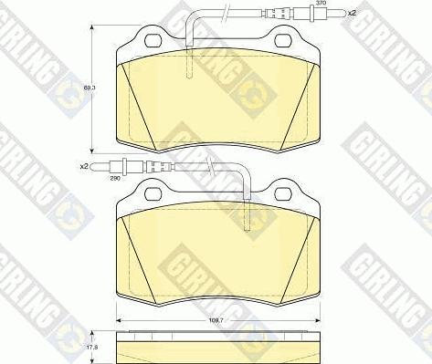 Girling 6113599 - Гальмівні колодки, дискові гальма avtolavka.club