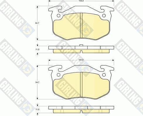 Girling 6113053 - Гальмівні колодки, дискові гальма avtolavka.club