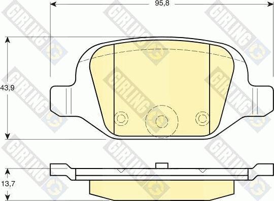 Girling 6113841 - Гальмівні колодки, дискові гальма avtolavka.club