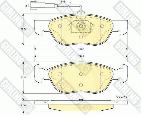 Girling 6113872 - Гальмівні колодки, дискові гальма avtolavka.club