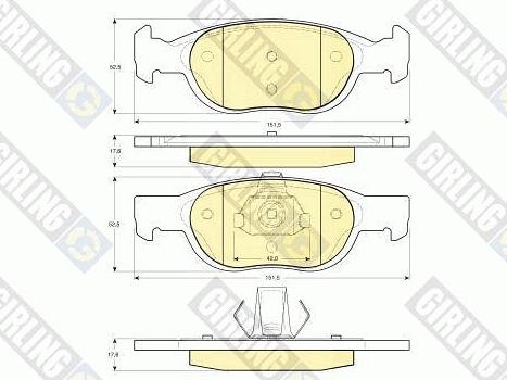 Girling 6113392 - Гальмівні колодки, дискові гальма avtolavka.club