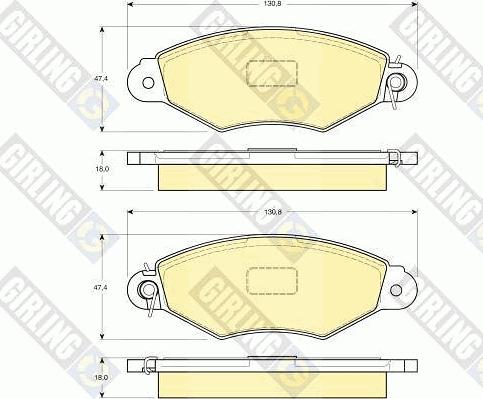 Girling 6113213 - Гальмівні колодки, дискові гальма avtolavka.club