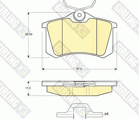 Girling 6113281 - Гальмівні колодки, дискові гальма avtolavka.club