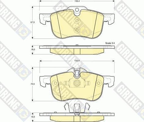 Girling 6113742 - Гальмівні колодки, дискові гальма avtolavka.club