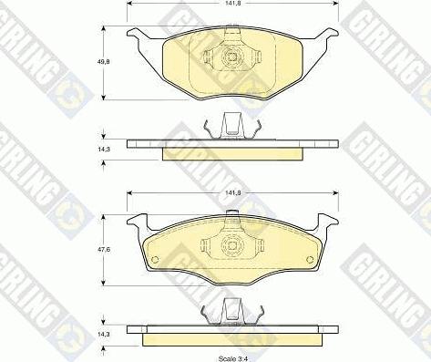 Girling 6113752 - Гальмівні колодки, дискові гальма avtolavka.club