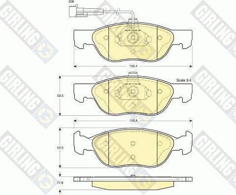 Girling 6112902 - Гальмівні колодки, дискові гальма avtolavka.club