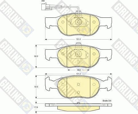 Girling 6112912 - Гальмівні колодки, дискові гальма avtolavka.club