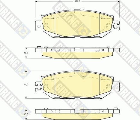 Girling 6112409 - Гальмівні колодки, дискові гальма avtolavka.club