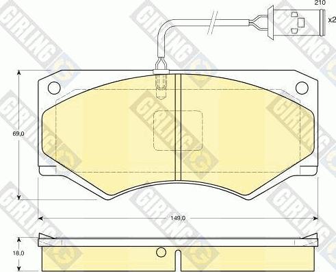 Girling 6112489 - Гальмівні колодки, дискові гальма avtolavka.club