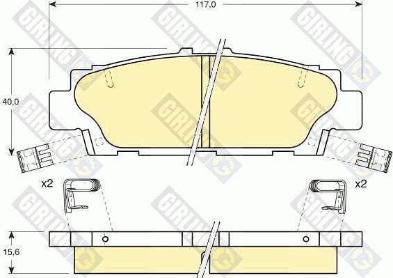 Girling 6112579 - Гальмівні колодки, дискові гальма avtolavka.club