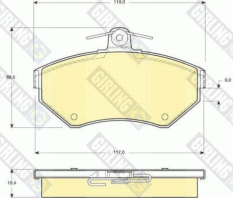 Girling 6112661 - Гальмівні колодки, дискові гальма avtolavka.club