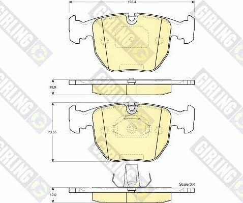 Girling 6112612 - Гальмівні колодки, дискові гальма avtolavka.club