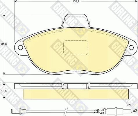 Girling 6112163 - Гальмівні колодки, дискові гальма avtolavka.club