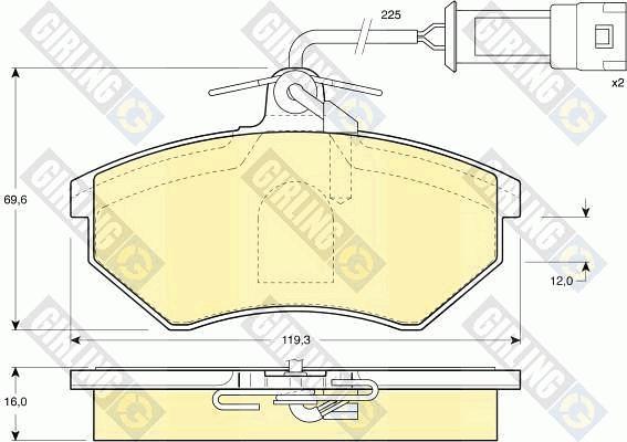 Girling 6112811 - Гальмівні колодки, дискові гальма avtolavka.club