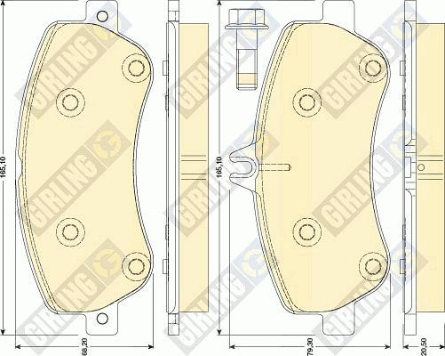 Girling 6117984 - Гальмівні колодки, дискові гальма avtolavka.club