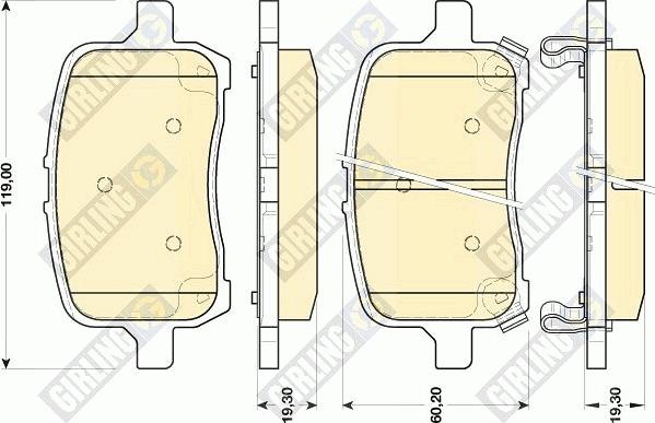 Girling 6117559 - Гальмівні колодки, дискові гальма avtolavka.club