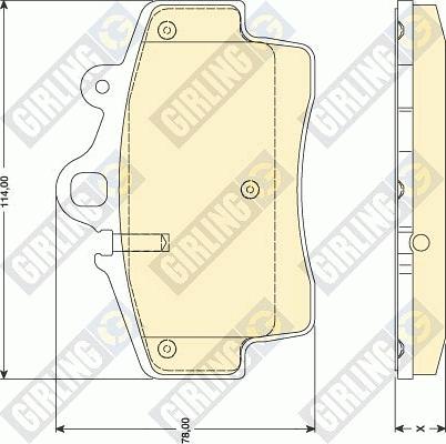 Girling 6117569 - Гальмівні колодки, дискові гальма avtolavka.club