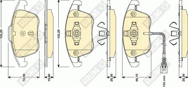 Girling 6117622 - Гальмівні колодки, дискові гальма avtolavka.club