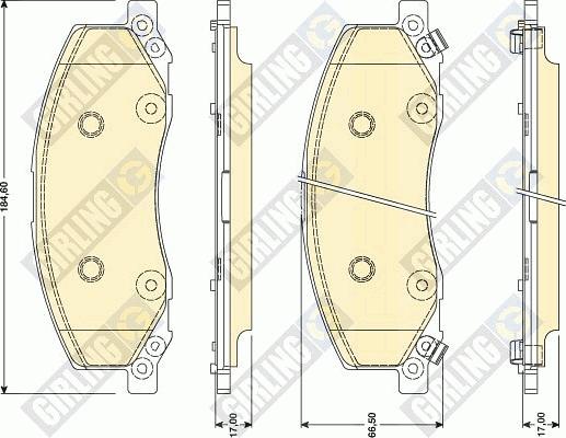 Girling 6117811 - Гальмівні колодки, дискові гальма avtolavka.club