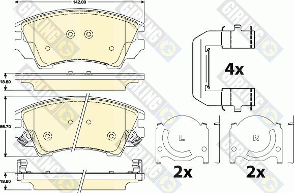 Girling 6117839 - Гальмівні колодки, дискові гальма avtolavka.club